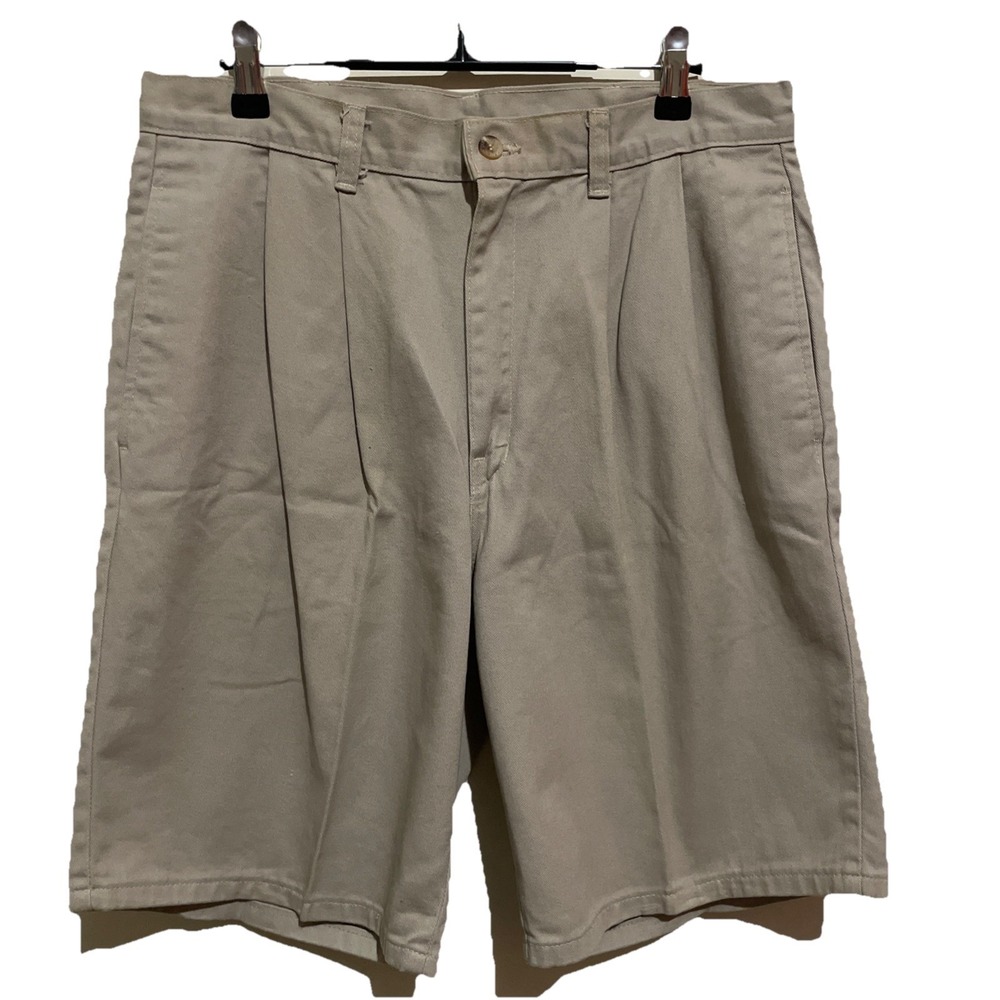 Vintage Duck Head Shorts Men's 33X9 Khaki Pleaded Fraternity Preppy